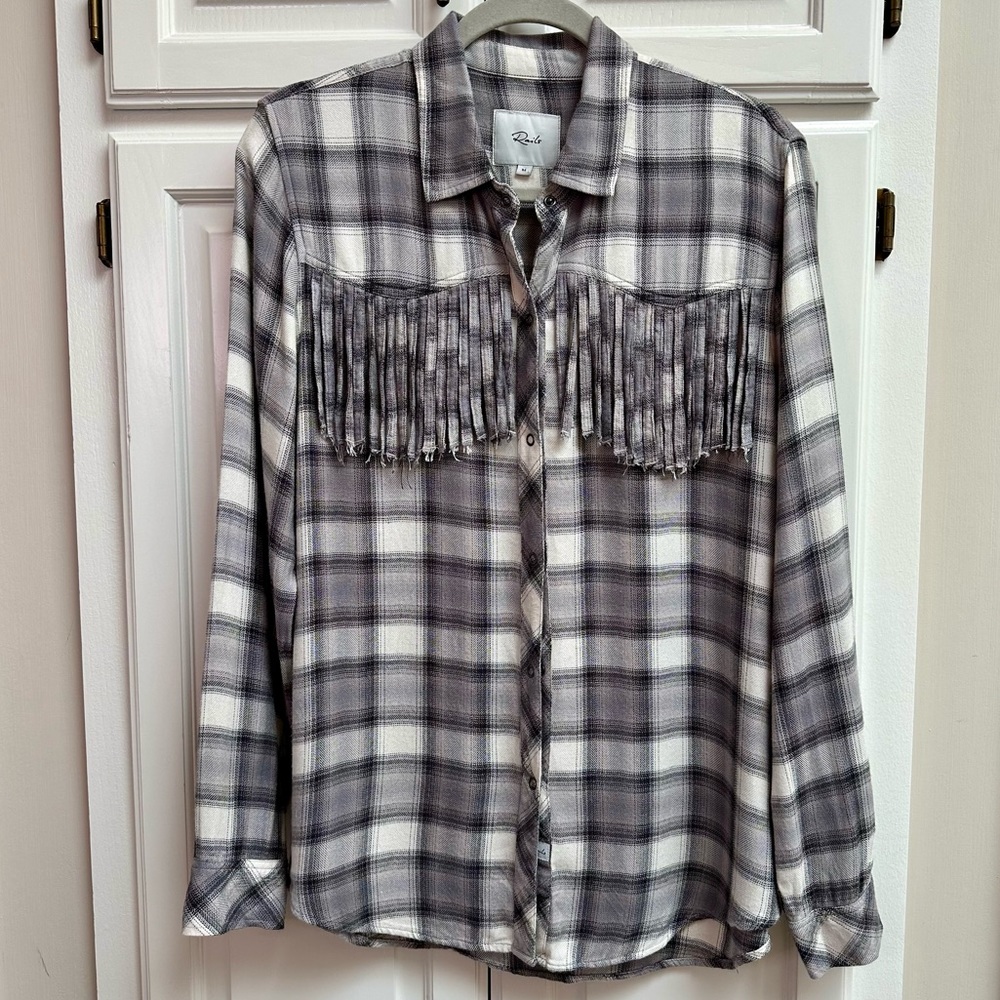 Rails Dolly Shirt In Olive Black Mini Check Plaid… - image 2